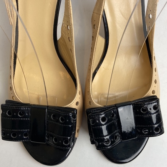 Kate Spade Two-toned Monica Slingback Heels 8.5 Patent Leather Preppy Feminine - Picture 10 of 16